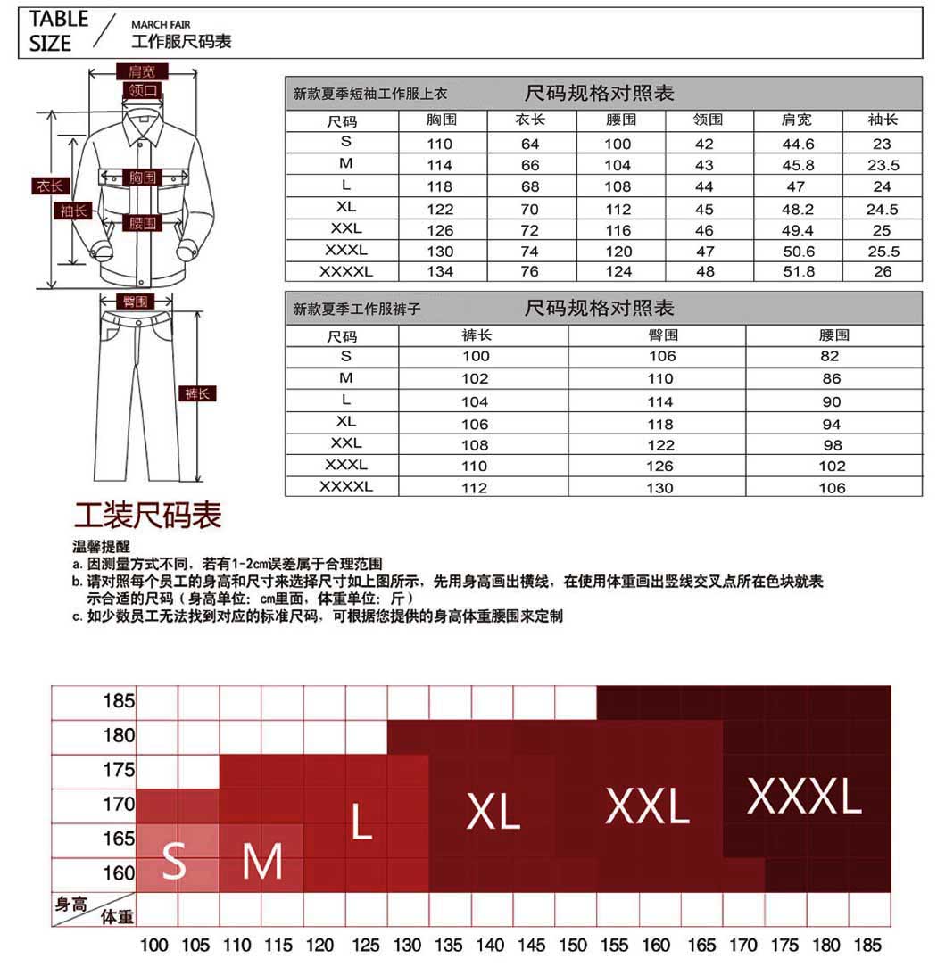 蟹青色夏季短袖工作服AD10-1(图3)