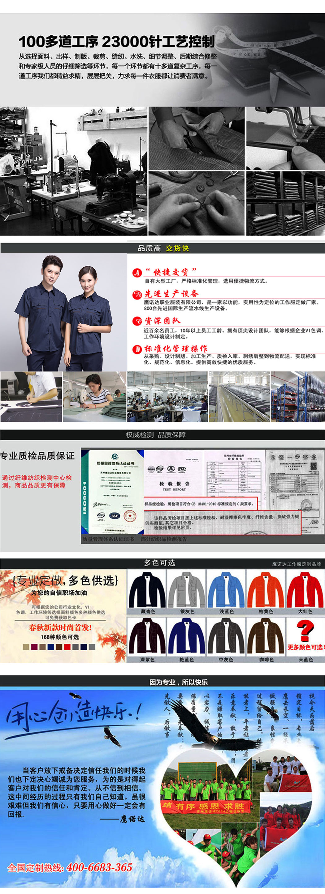 藏青色夏季短袖工作服AD10-3(图4)